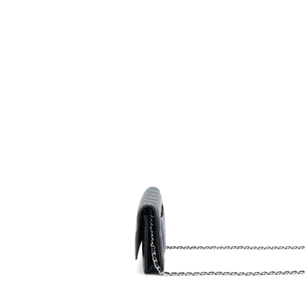 CHANEL CLASSIC WALLET ON CHAIN CAVIAR BLACK SHW