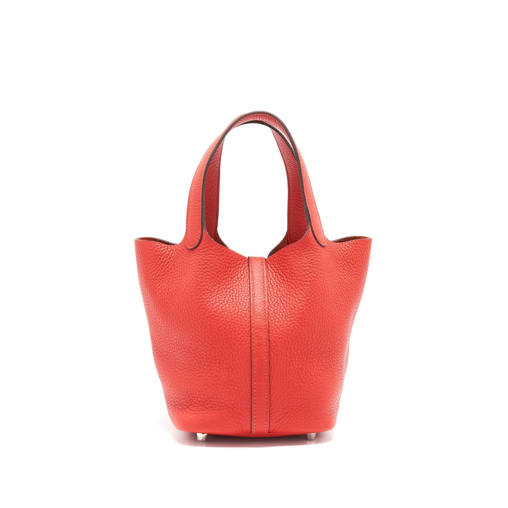 HERMES PICOTIN 18 LOCK BAG ROUGE TOMATE SHW