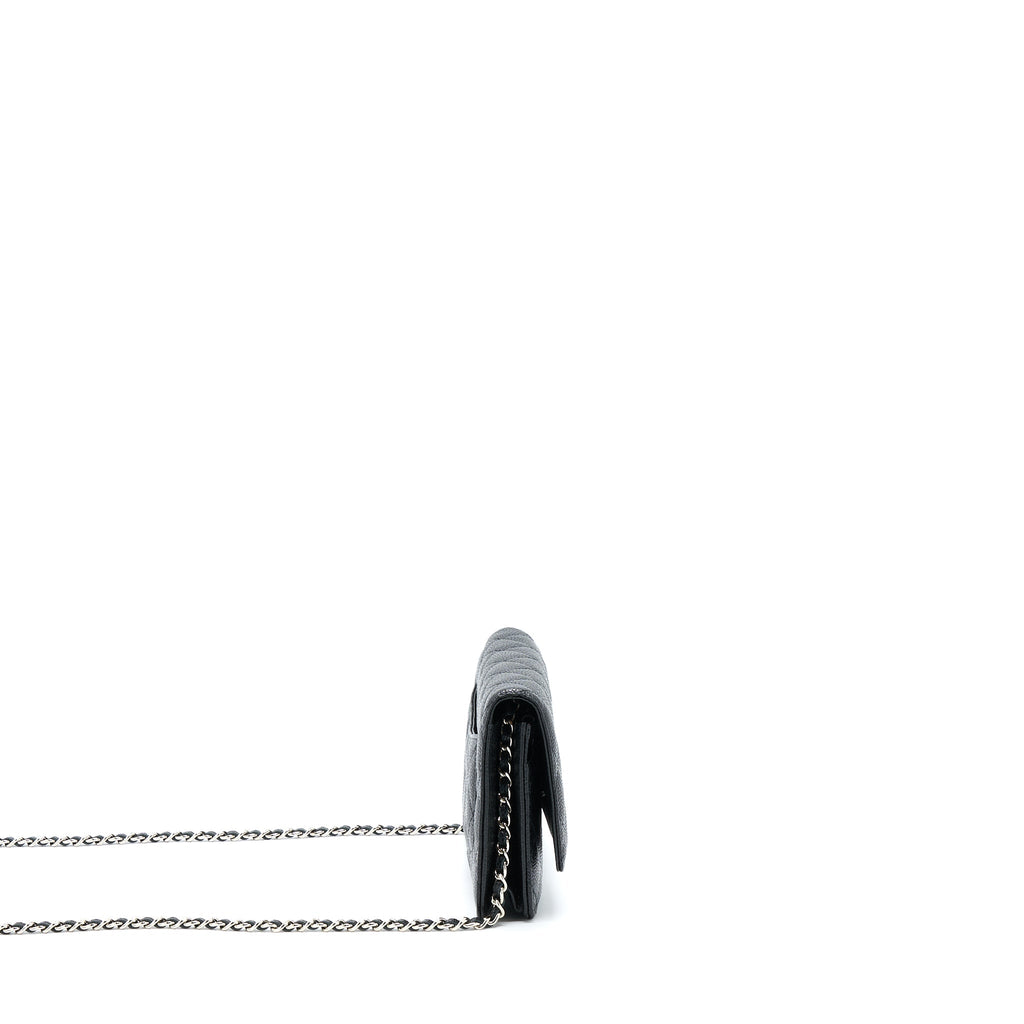 CHANEL CLASSIC WALLET ON CHAIN CAVIAR BLACK SHW