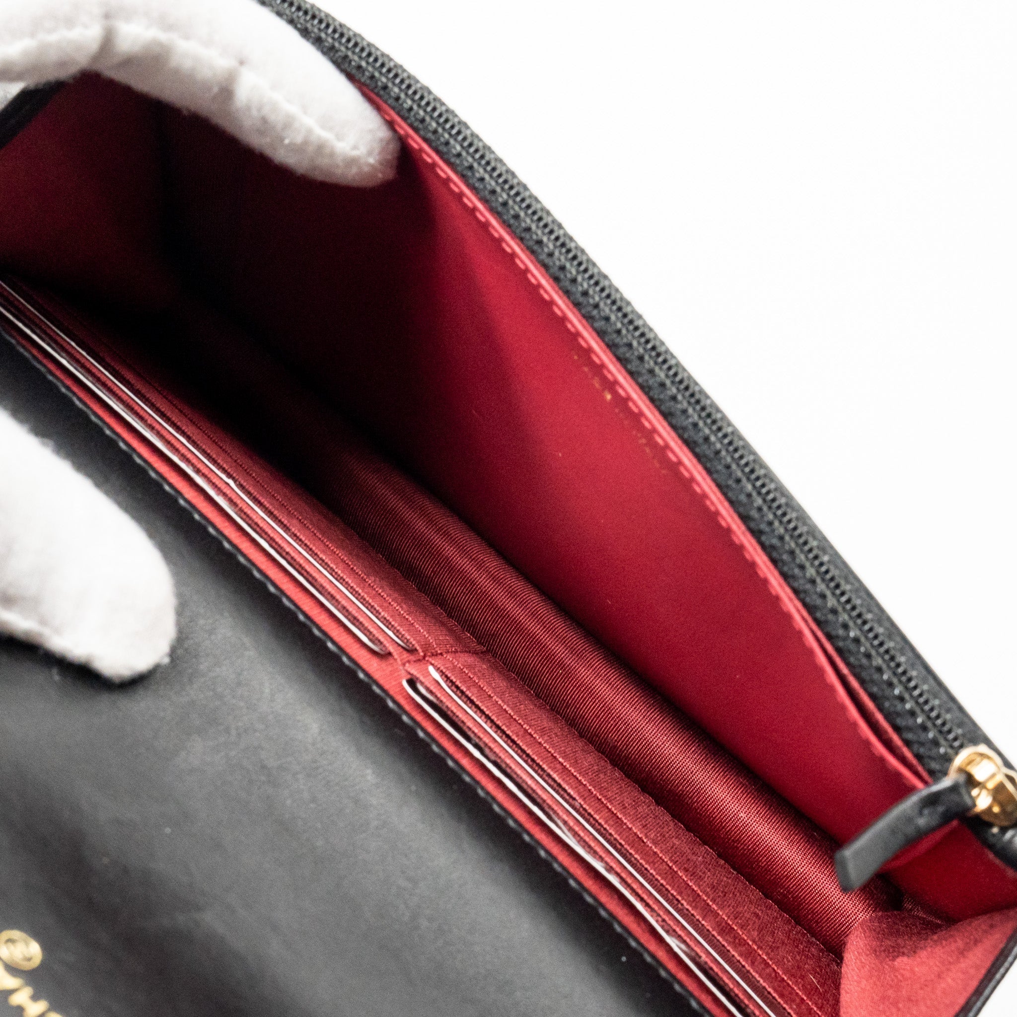 CHANEL 19 WALLET ON CHAIN LAMBSKIN BLACK MULTICOLOUR HARDWARE