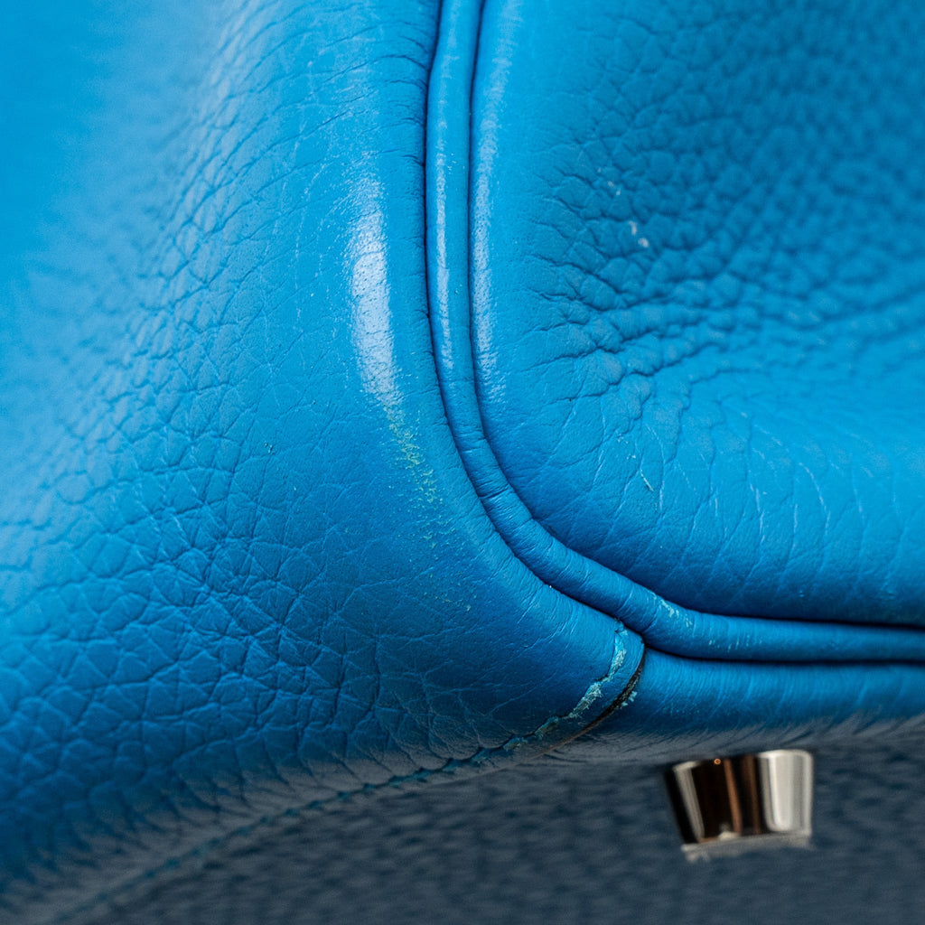 HERMES LINDY 30 CLEMENCE BLUE ZANZIBAR/MALACHITE SHW