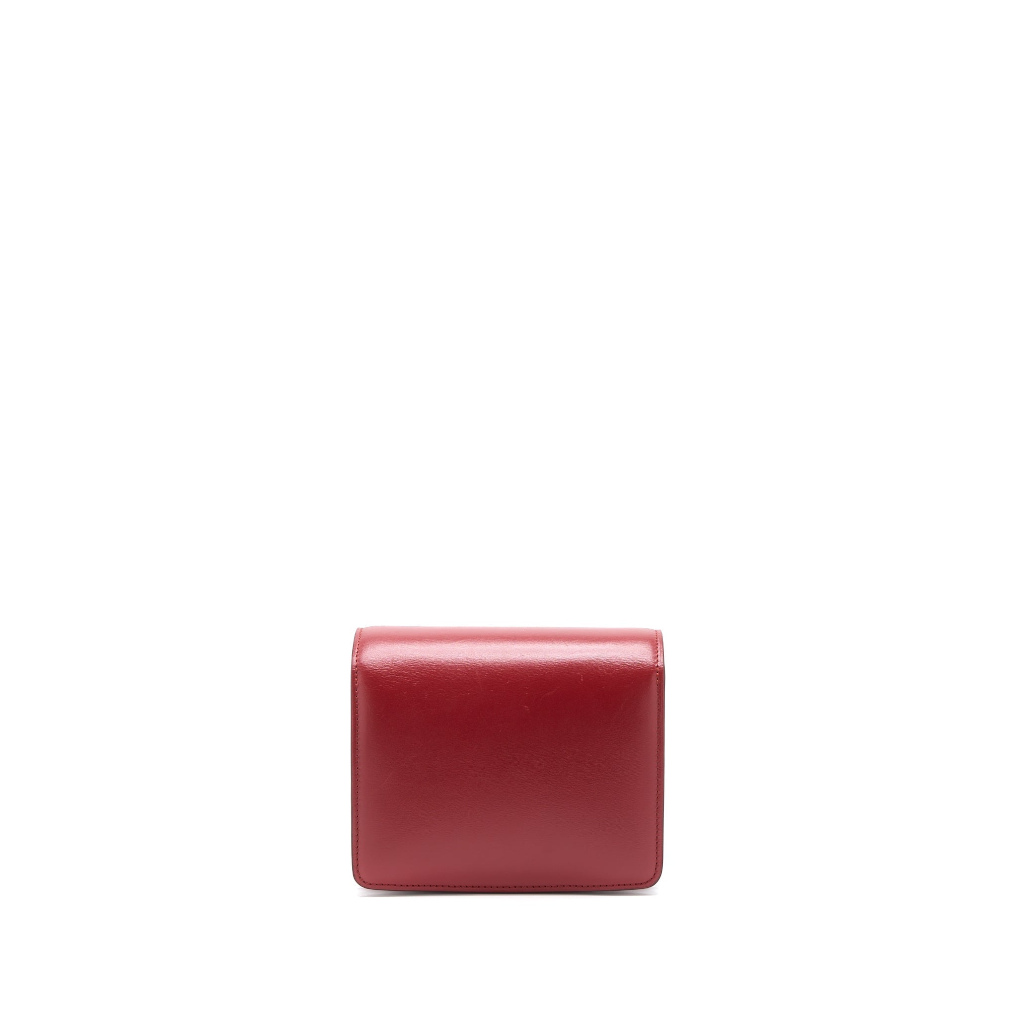 CELINE MINI BOX CALFSKIN RED GHW