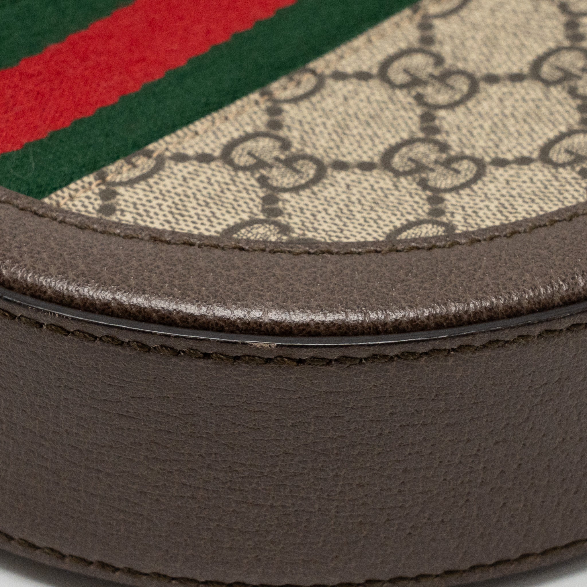 GUCCI OPHIDIA GG ROUND SHOULDER CROSSBODY BAG GG SUPREME CANVAS GHW