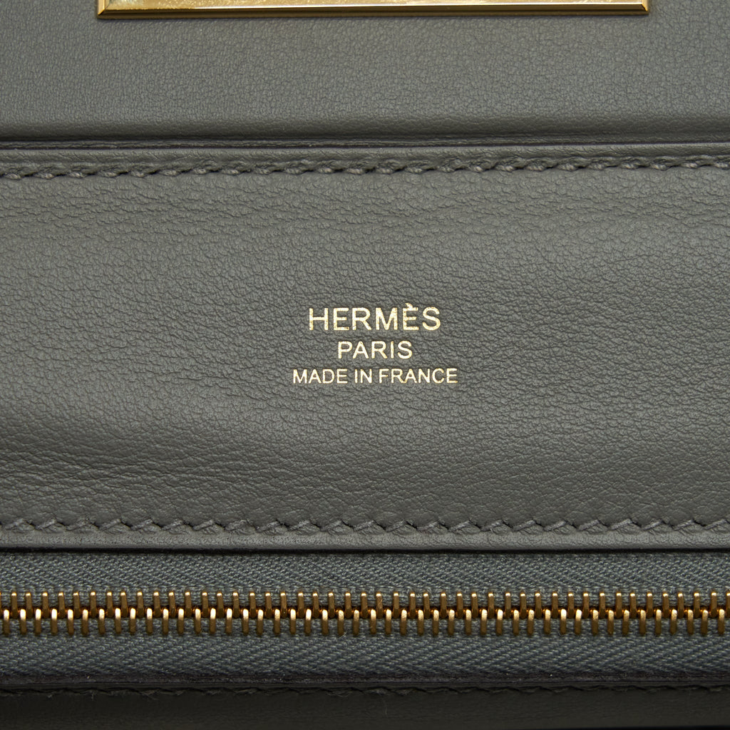 HERMES MINI 24/24 2424 - 21 EVERCOLOR / SWIFT GRIS MEYER GHW