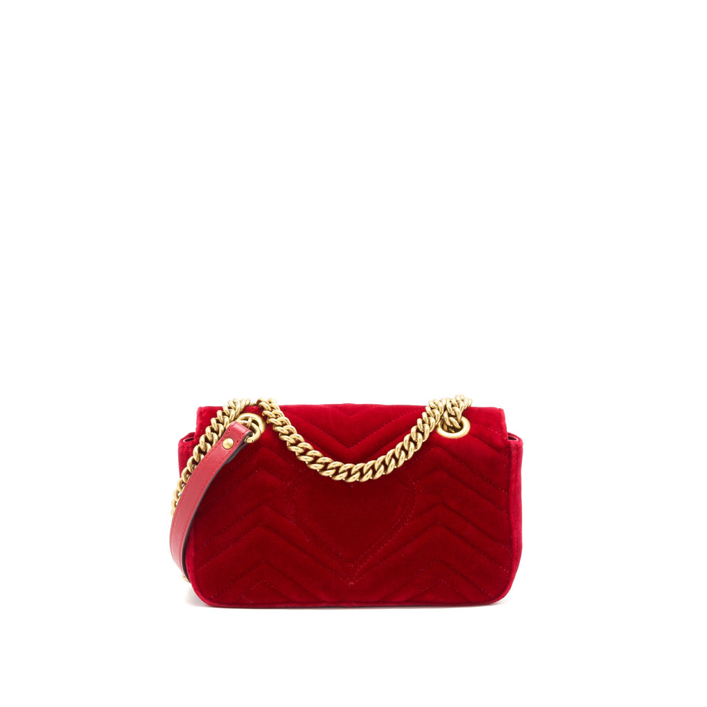 GUCCI VELVET MARMONT MATELASSE MINI BAG