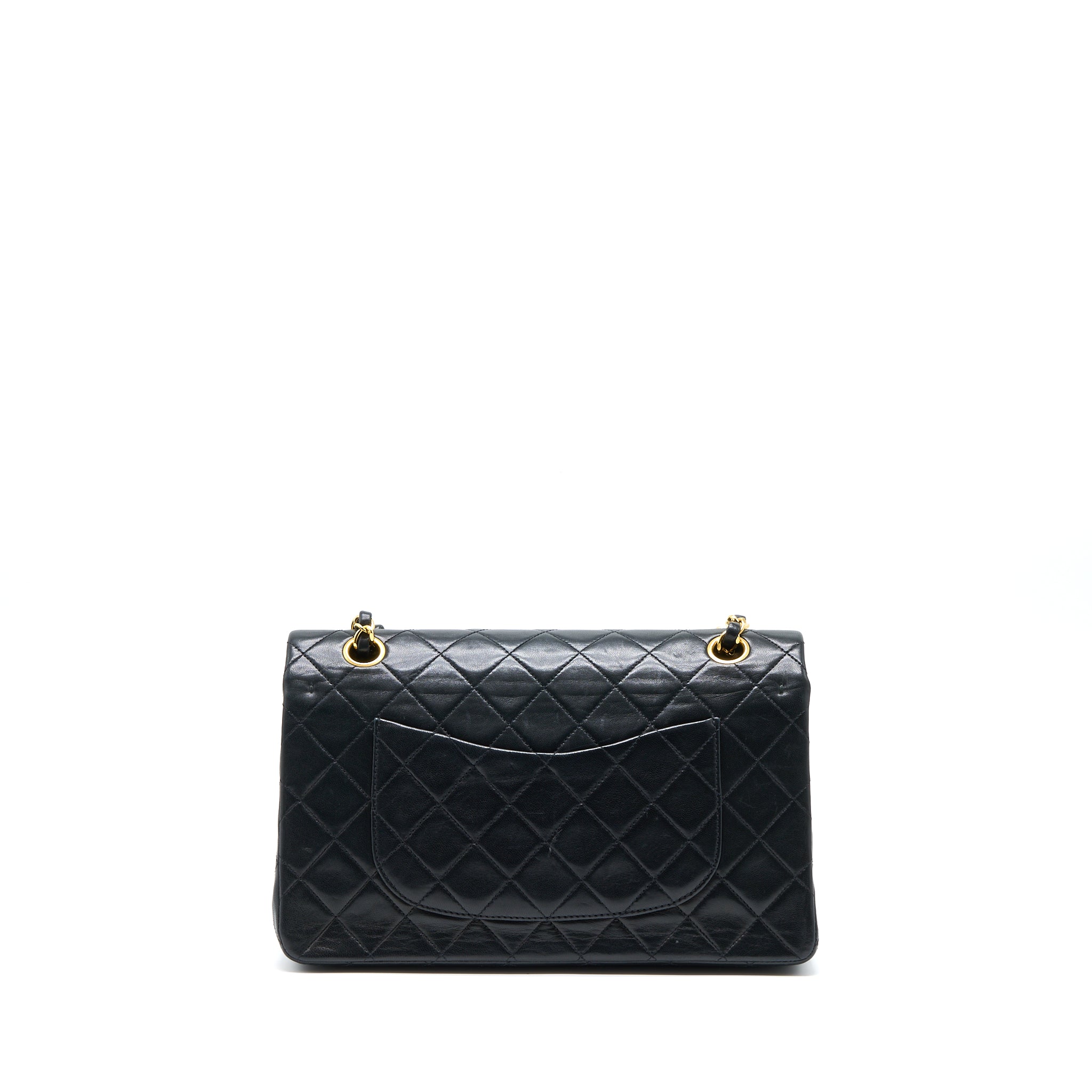 CHANEL VINTAGE FLAP BAG LAMBSKIN BLACK GHW