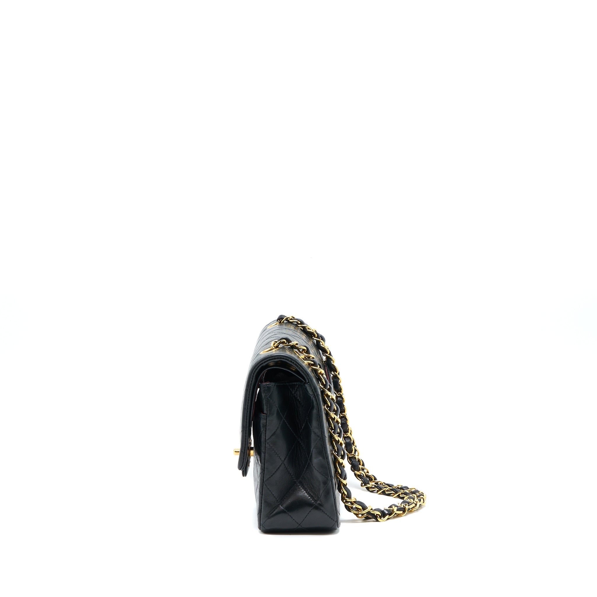 CHANEL VINTAGE FLAP BAG LAMBSKIN BLACK GHW