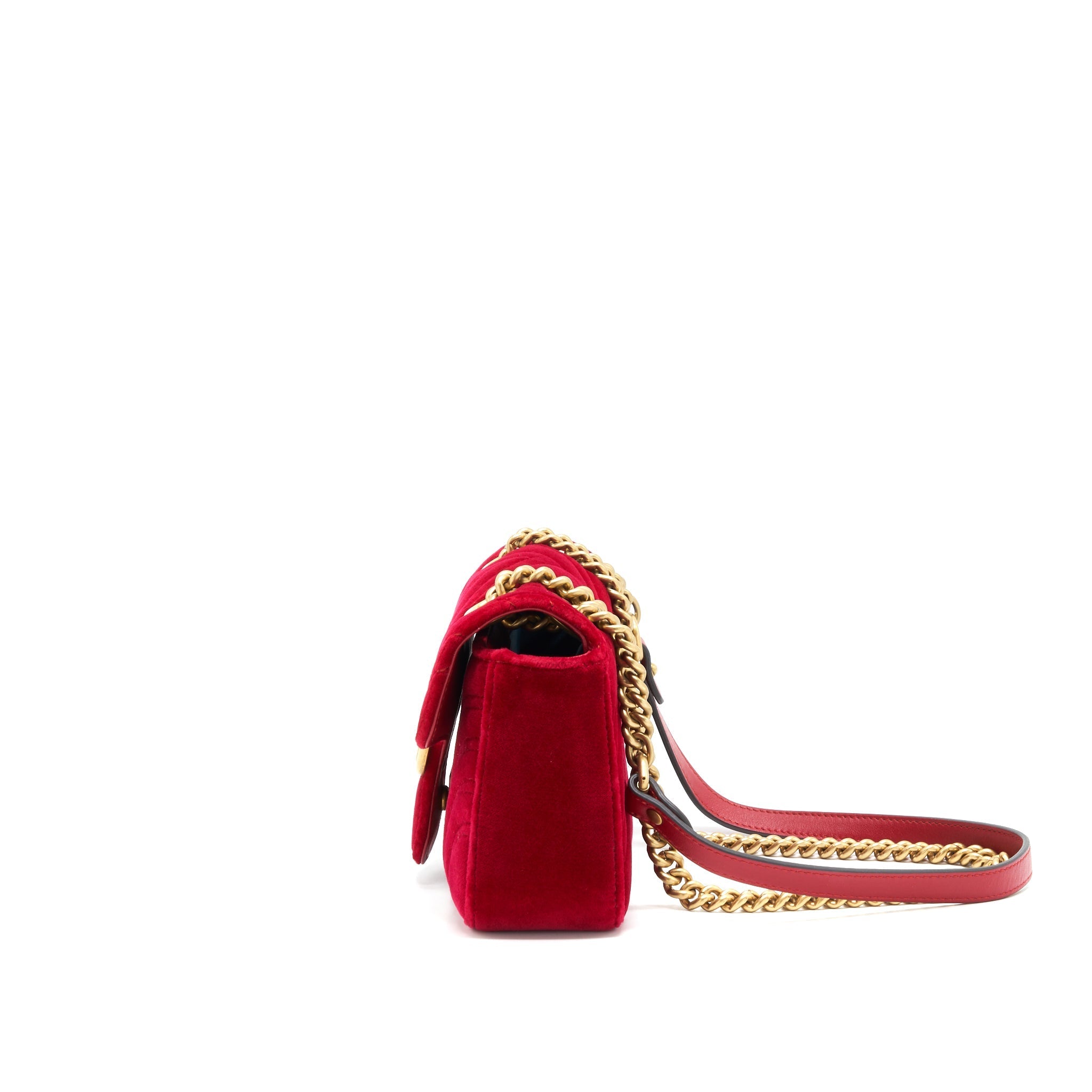 GUCCI VELVET MARMONT MATELASSE MINI BAG