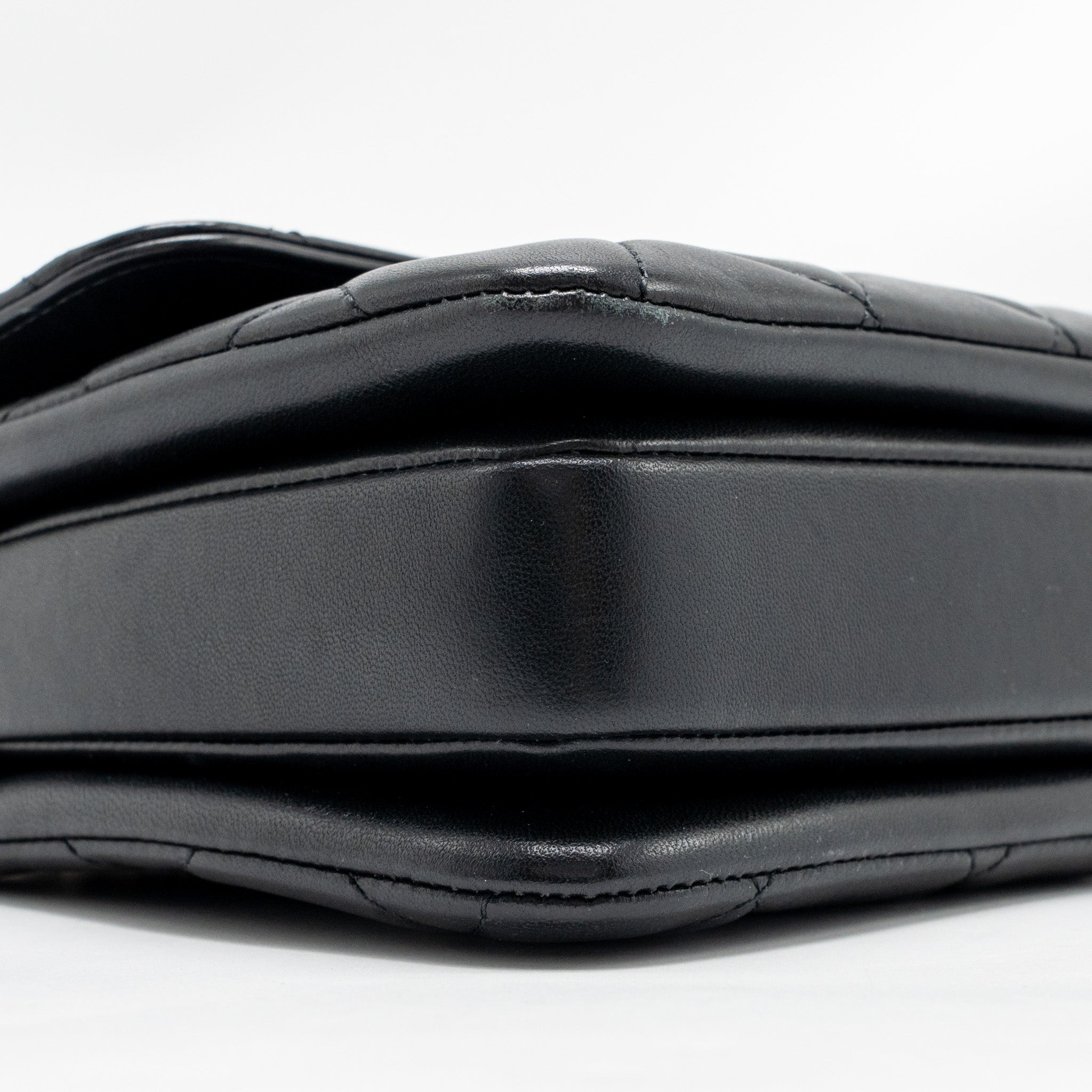 CHANEL TOP HANDLE TRENDY CC FLAP BAG LAMBSKIN BLACK LGHW