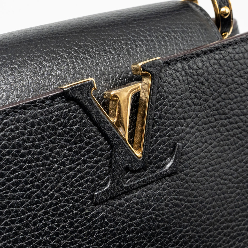 LOUIS VUITTON CAPUCINES BB CALFSKIN BLACK GHW