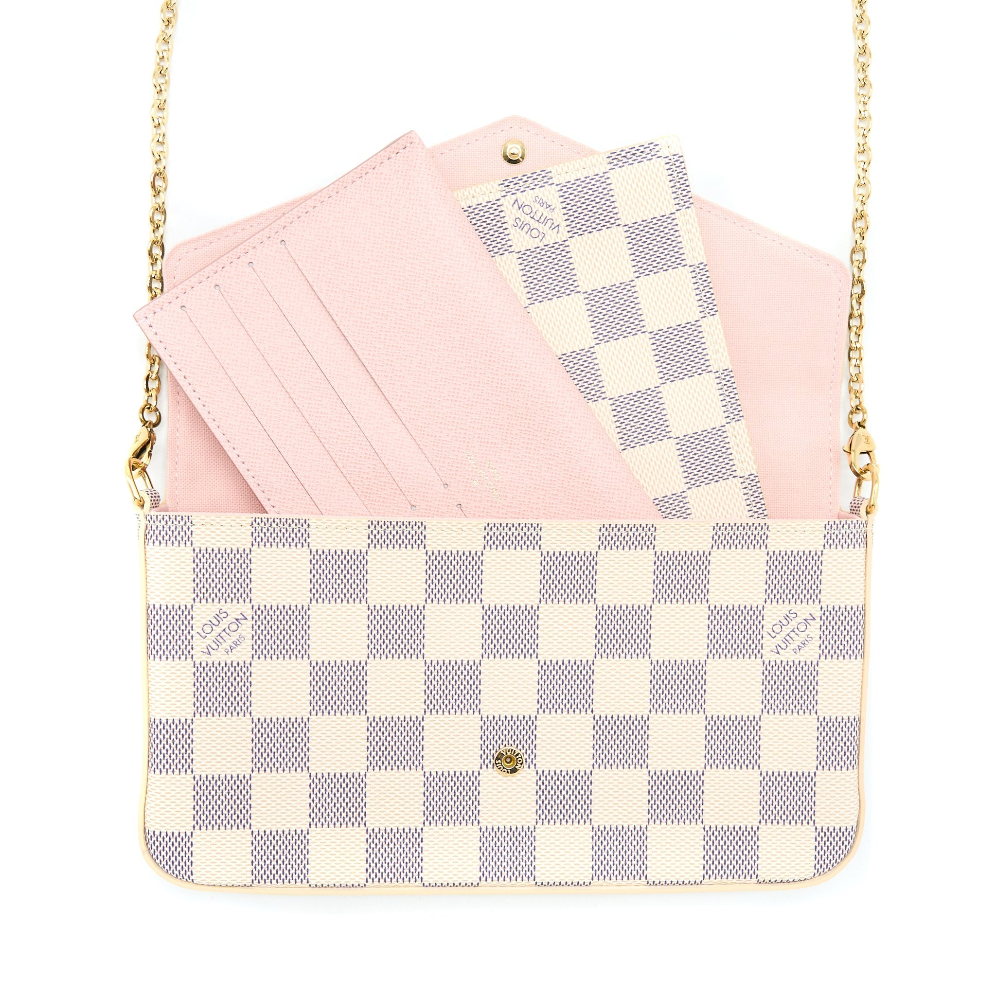 LOUIS VUITTON FELICIE POCHETTE DAMIER AZUR CANVAS GHW