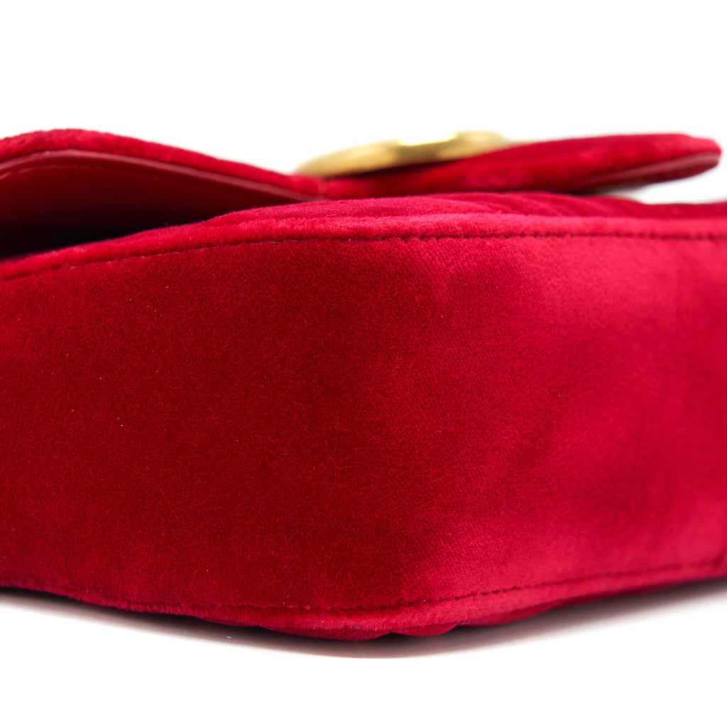 GUCCI VELVET MARMONT MATELASSE MINI BAG