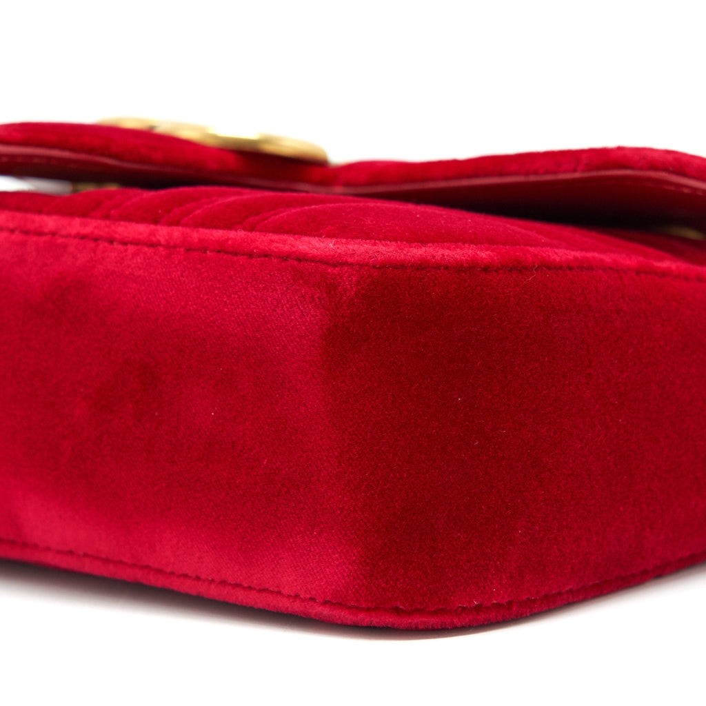 GUCCI VELVET MARMONT MATELASSE MINI BAG
