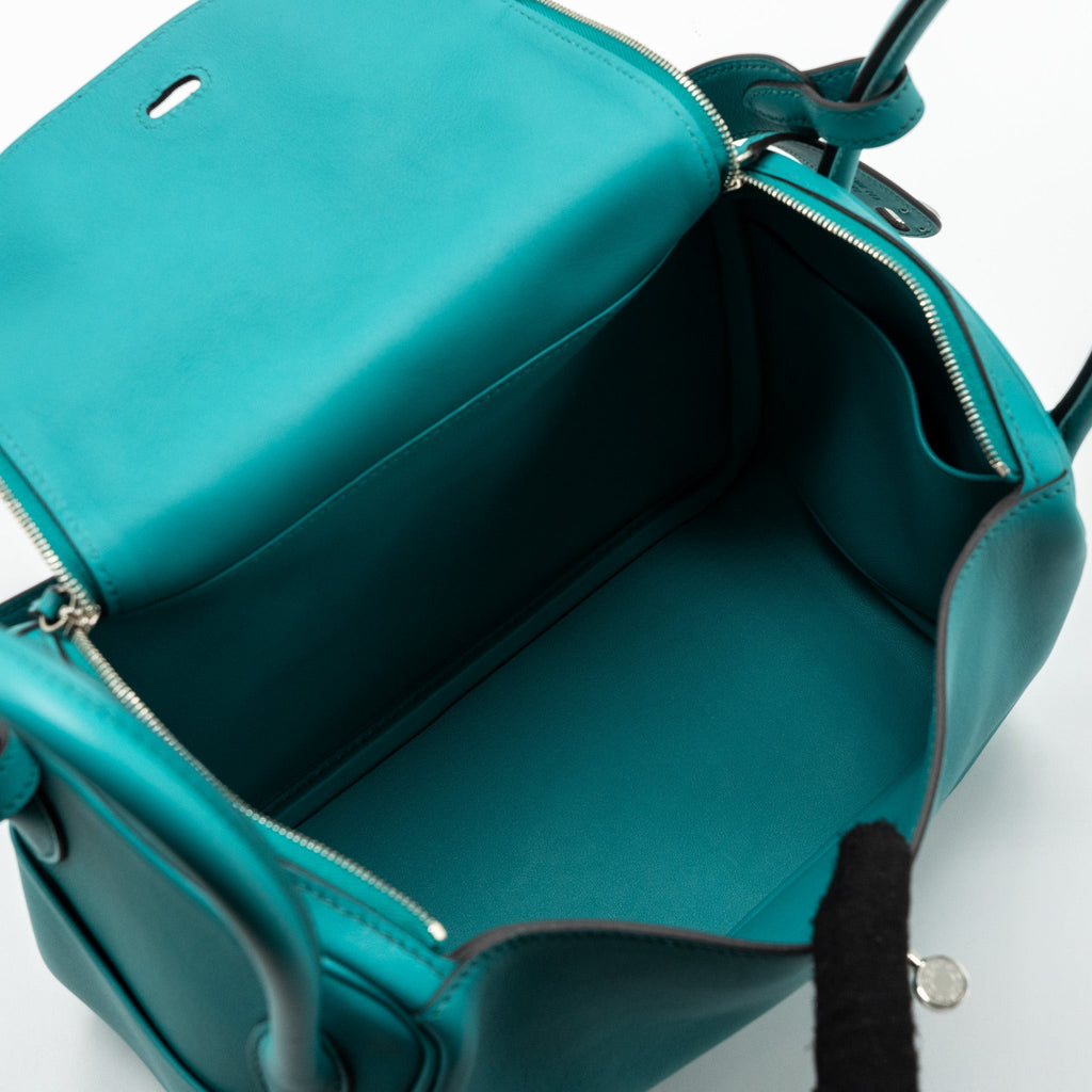 HERMES LINDY 26 SWIFT BLUE PAON SHW