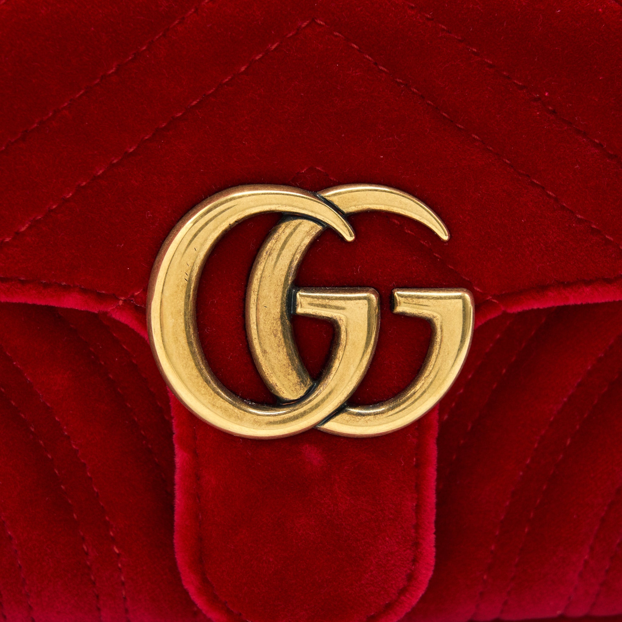 GUCCI VELVET MARMONT MATELASSE MINI BAG