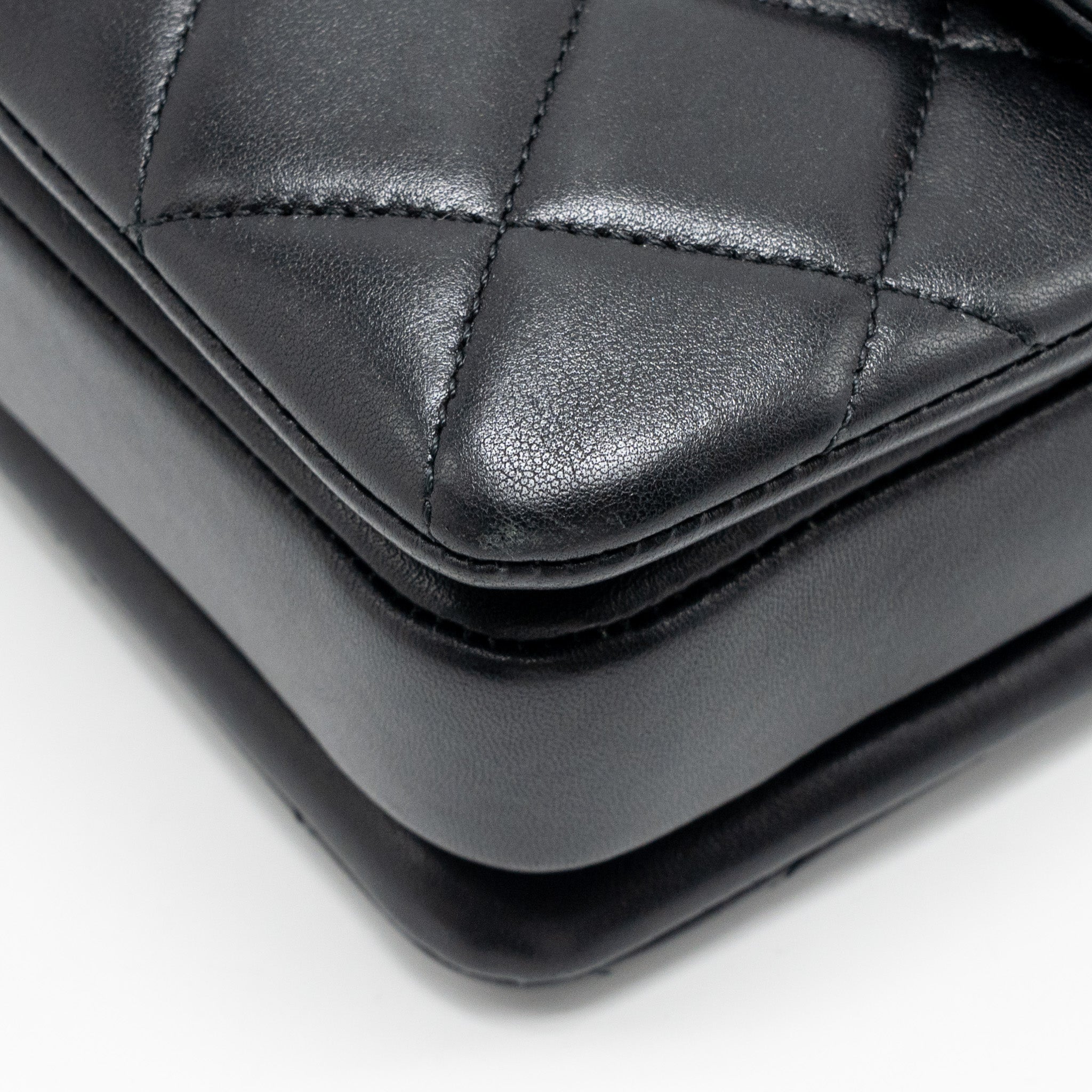 CHANEL TOP HANDLE TRENDY CC FLAP BAG LAMBSKIN BLACK LGHW