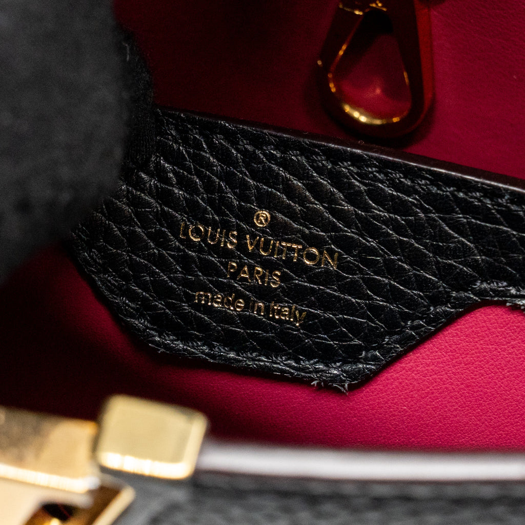 LOUIS VUITTON CAPUCINES BB CALFSKIN BLACK GHW