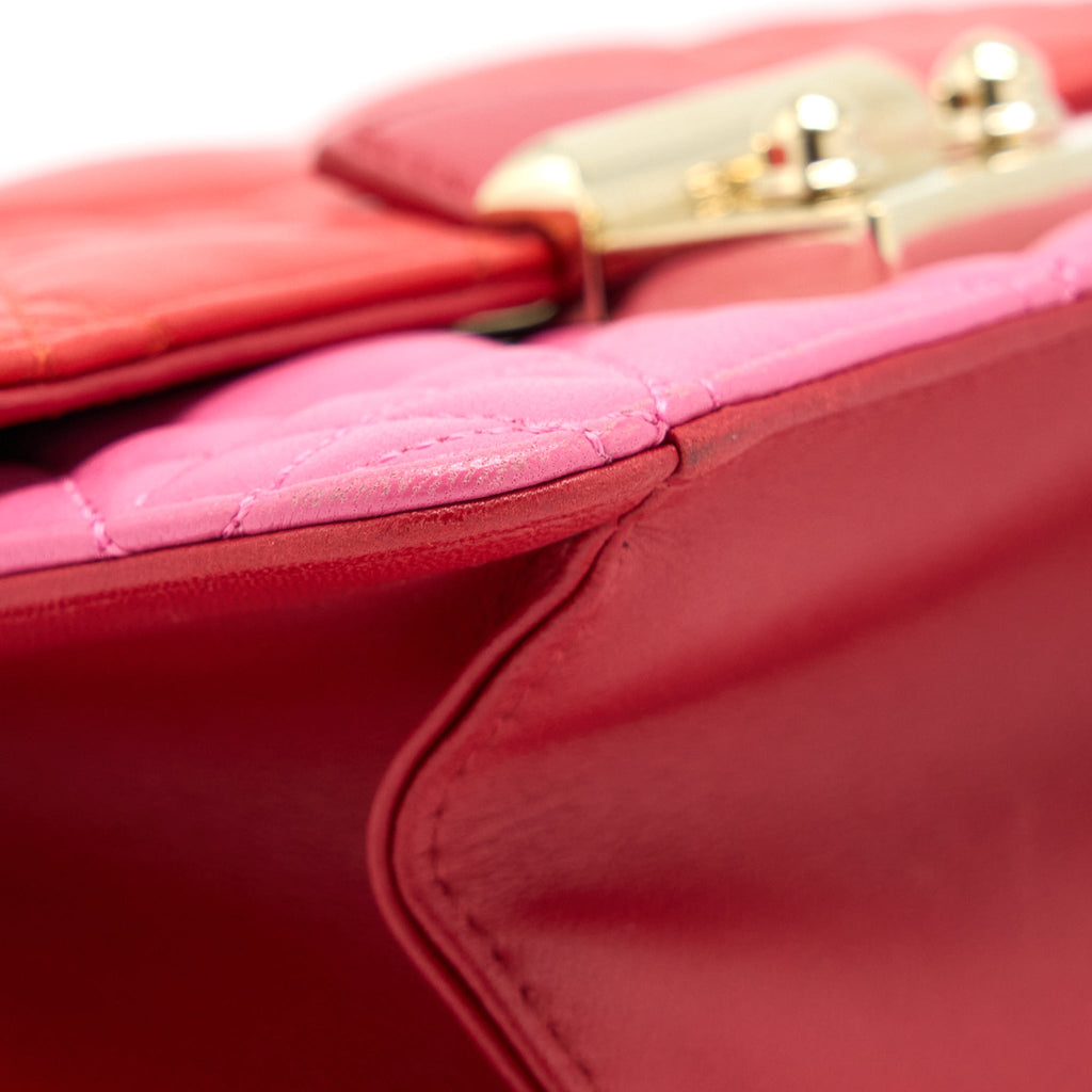 DIOR MISS DIOR WALLET ON CHAIN LAMBSKIN RED/PINK LGHW