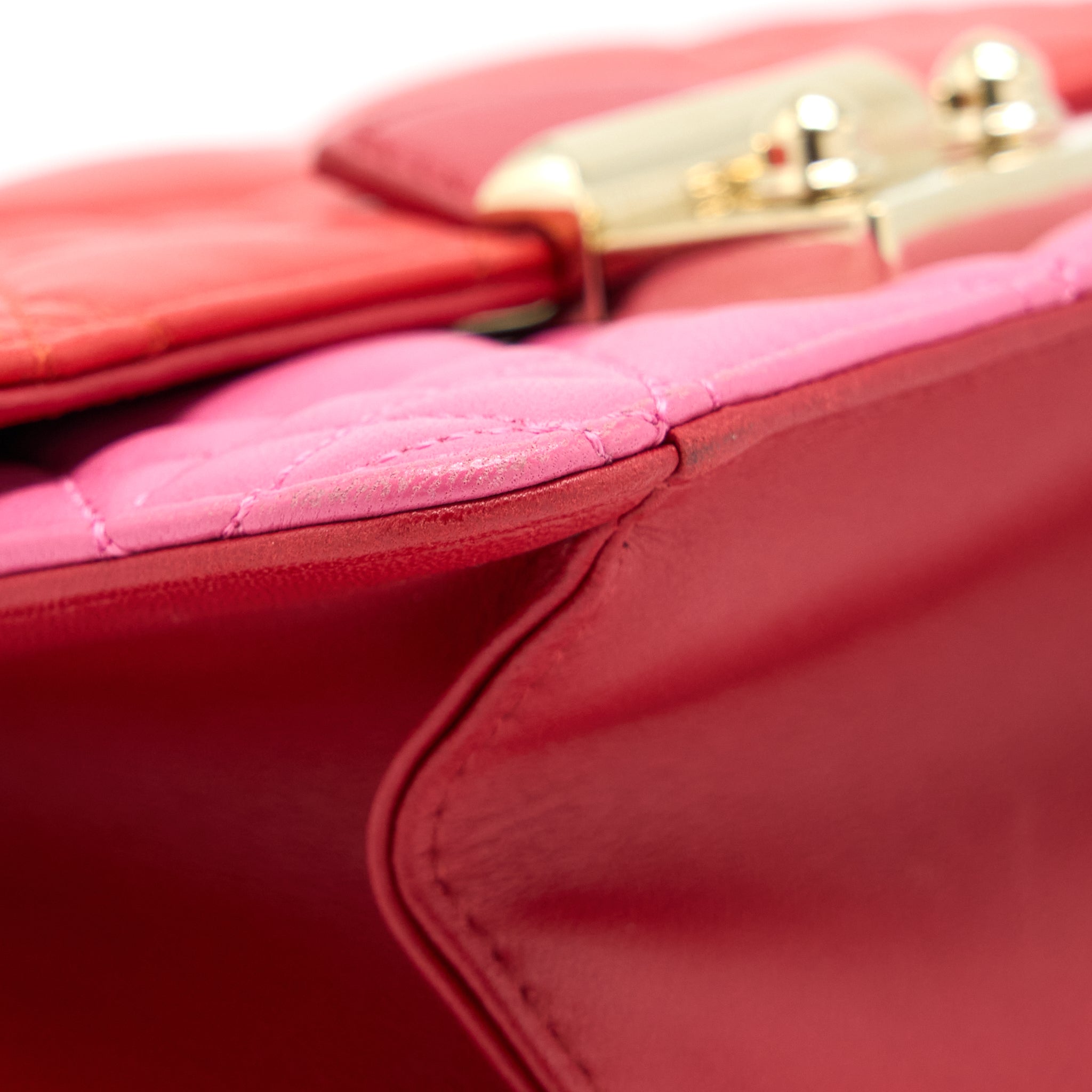 DIOR MISS DIOR WALLET ON CHAIN LAMBSKIN RED/PINK LGHW