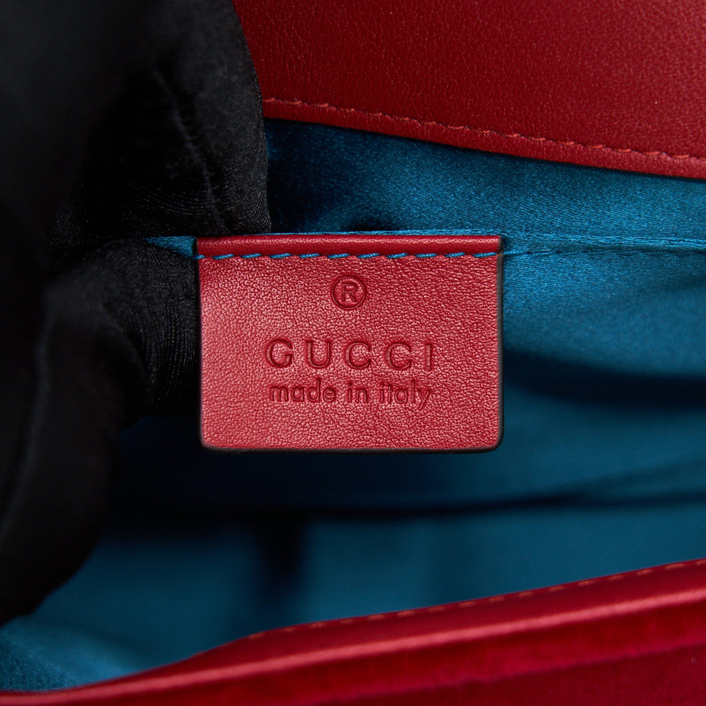 GUCCI VELVET MARMONT MATELASSE MINI BAG