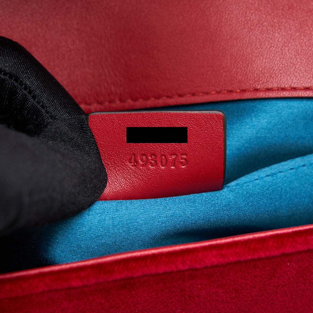 GUCCI VELVET MARMONT MATELASSE MINI BAG