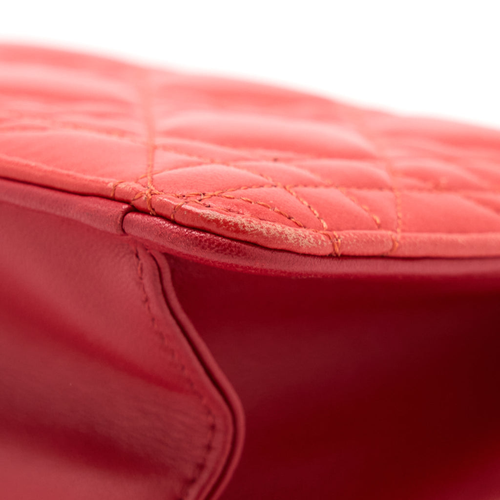 DIOR MISS DIOR WALLET ON CHAIN LAMBSKIN RED/PINK LGHW