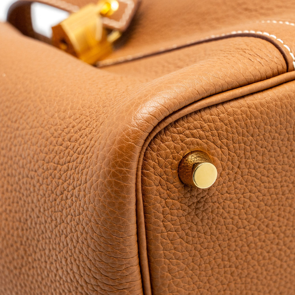 HERMES PICOTIN 18 LOCK BAG TAURILLON MAURICE GOLD GHW