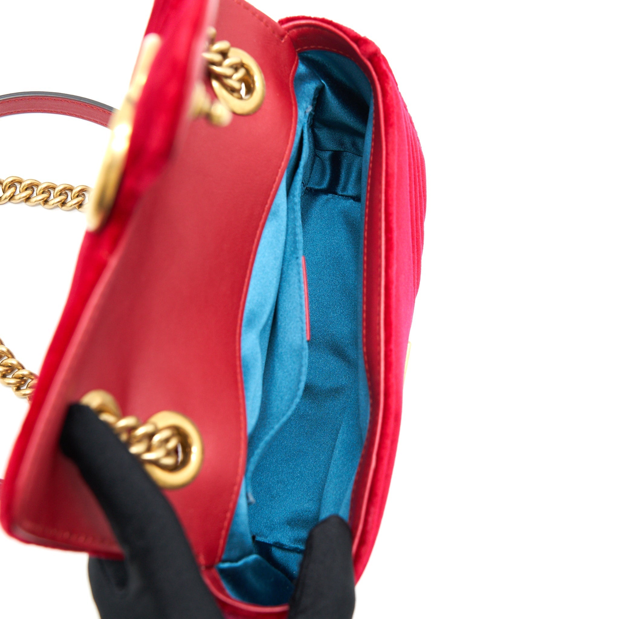 GUCCI VELVET MARMONT MATELASSE MINI BAG