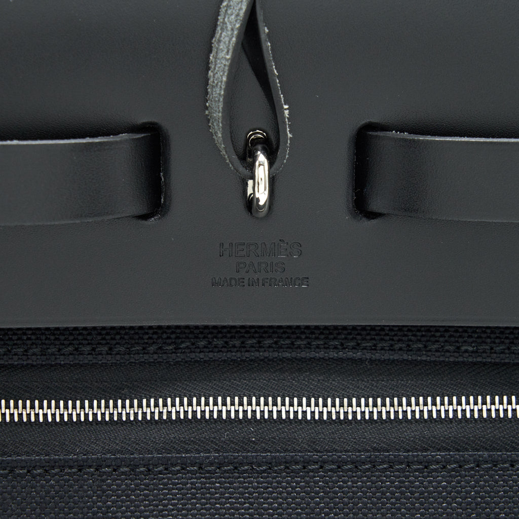 HERMES HERBAG ZIP 31 RETOUR BAG BLACK SHW