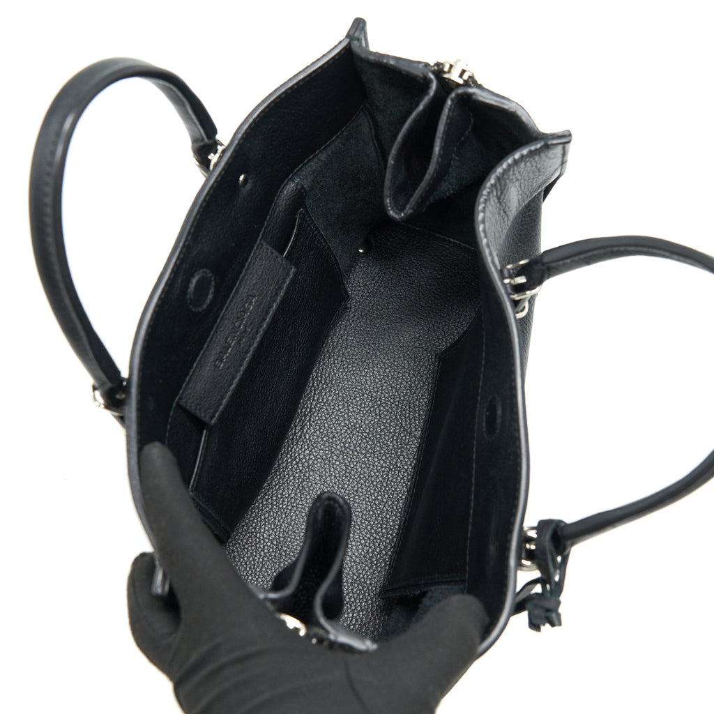 BALENCIAGA PAPIER A4 CLASSIC STUDS BAG LEATHER BLACK