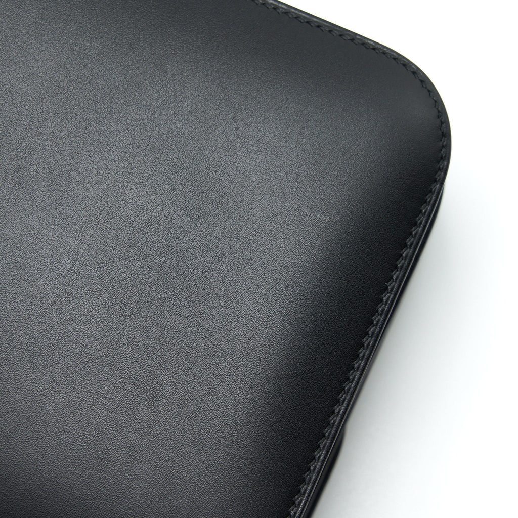 HERMES MINI CONSTANCE MONSIEUR BLACK WITH LIZARD BUCKLE SHW