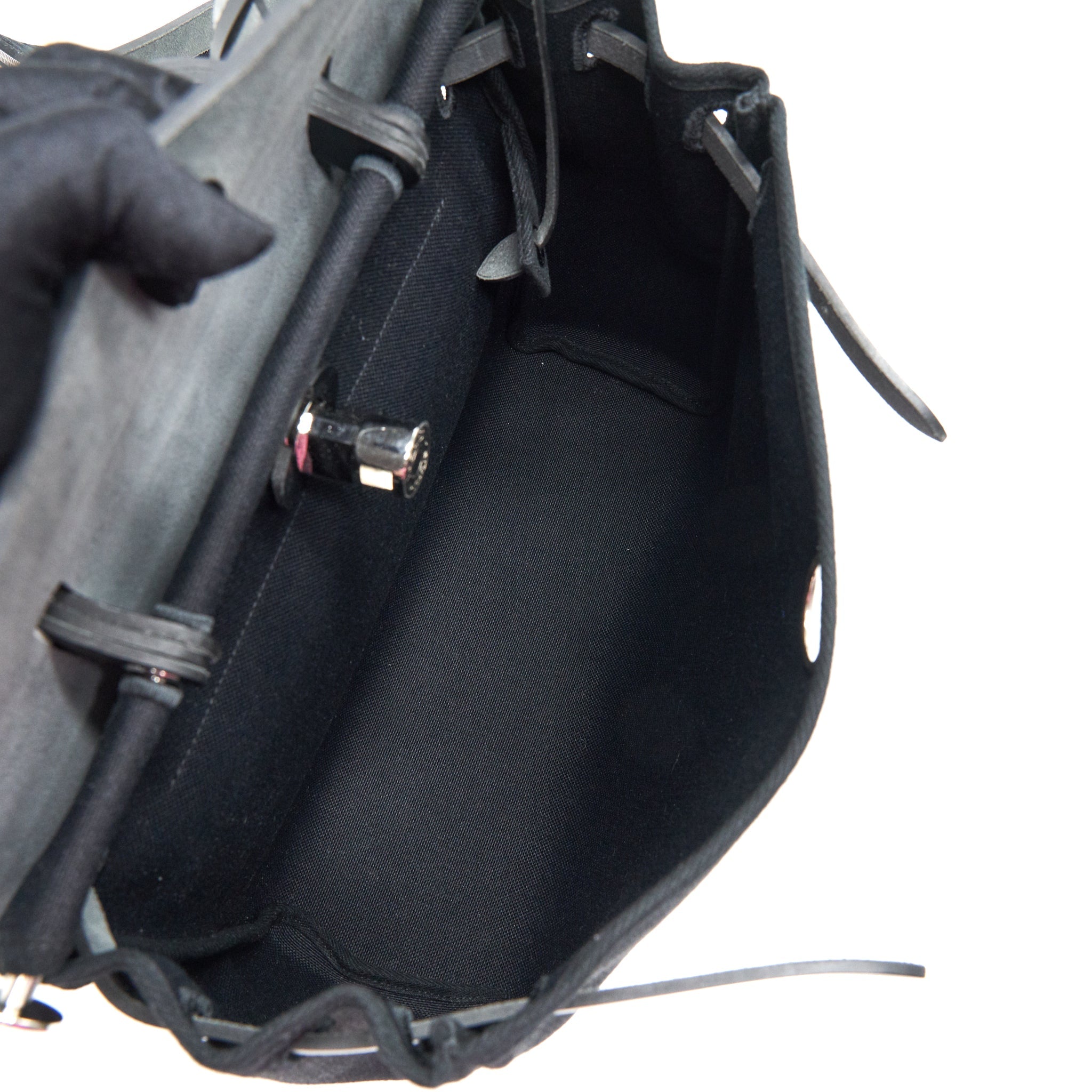HERMES HERBAG ZIP 31 RETOUR BAG BLACK SHW