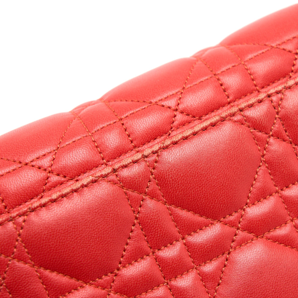 DIOR MISS DIOR WALLET ON CHAIN LAMBSKIN RED/PINK LGHW