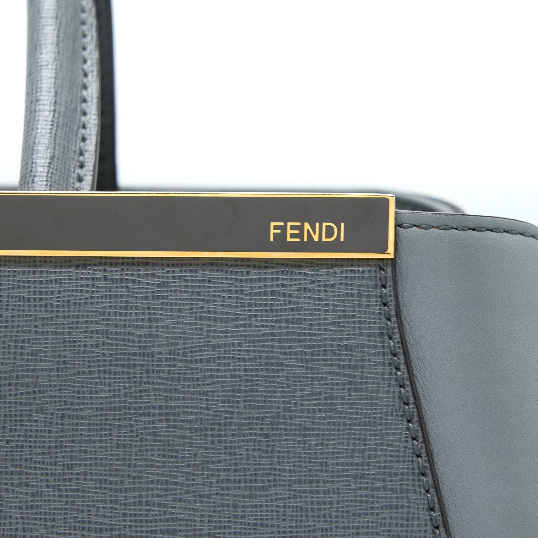 FENDI 2 JOURS LARGE BAG GREY GHW