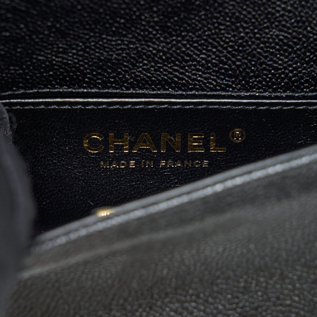 CHANEL MINI CHEVRON BOY BAG GRAINED CALFSKIN BLACK LGHW