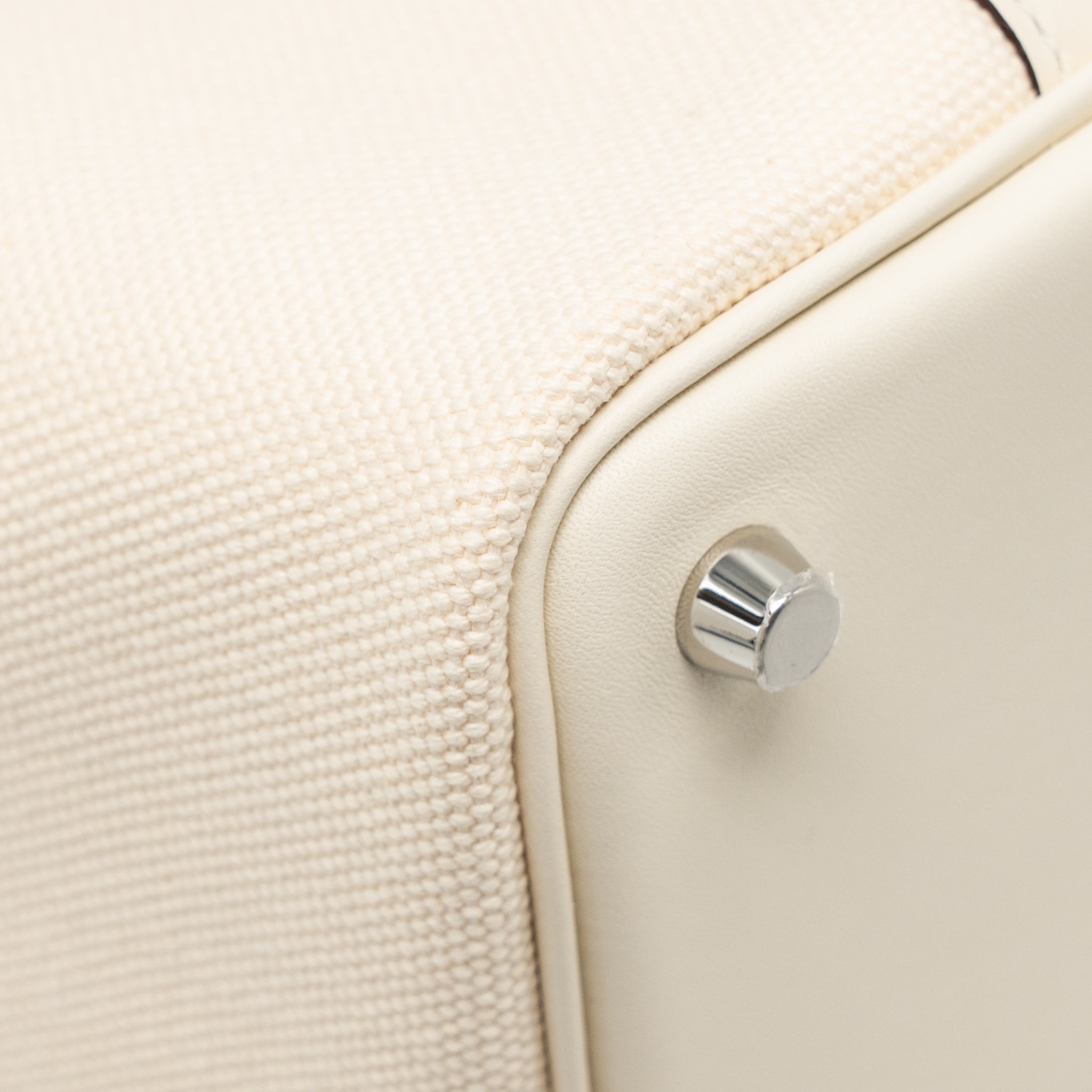 HERMES CARGO PICOTIN 18 LOCK BAG CANVAS/SWIFT ECRU/NATA SHW