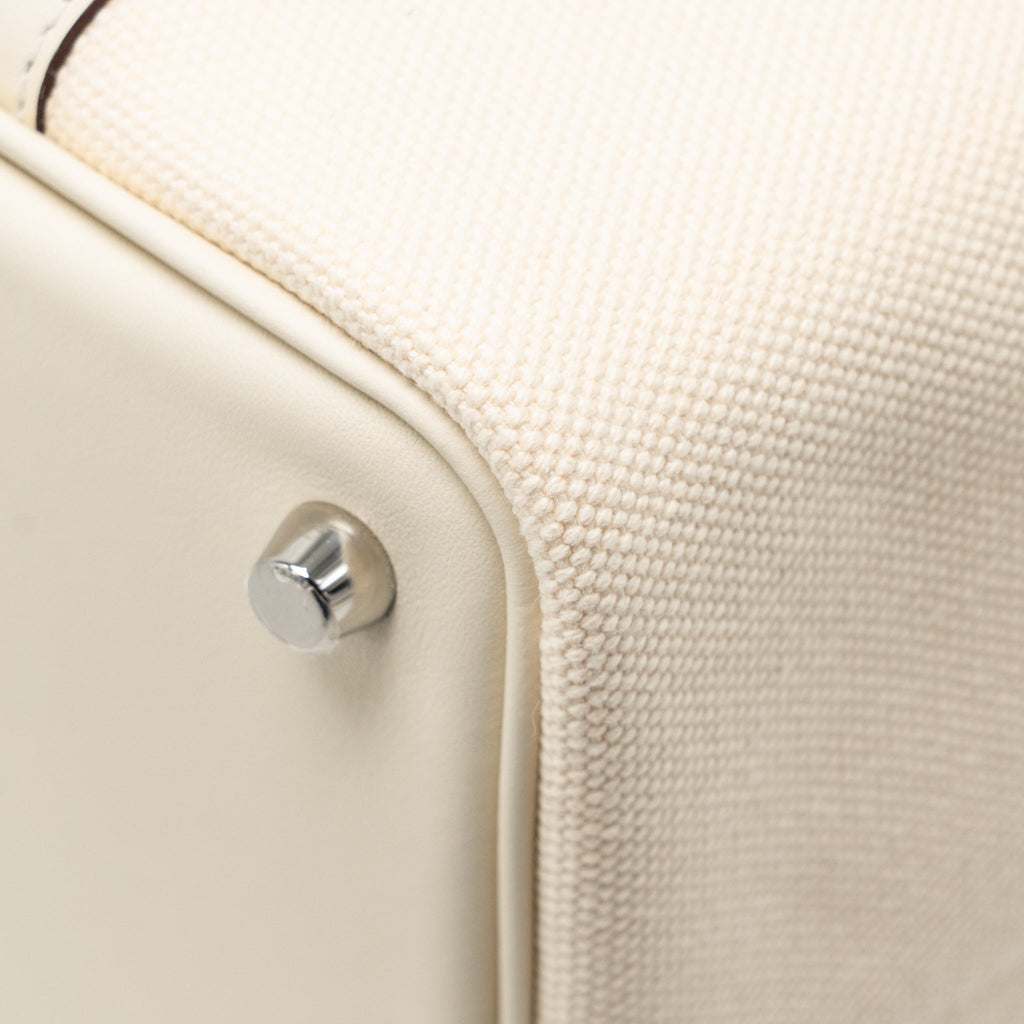 HERMES CARGO PICOTIN 18 LOCK BAG CANVAS/SWIFT ECRU/NATA SHW