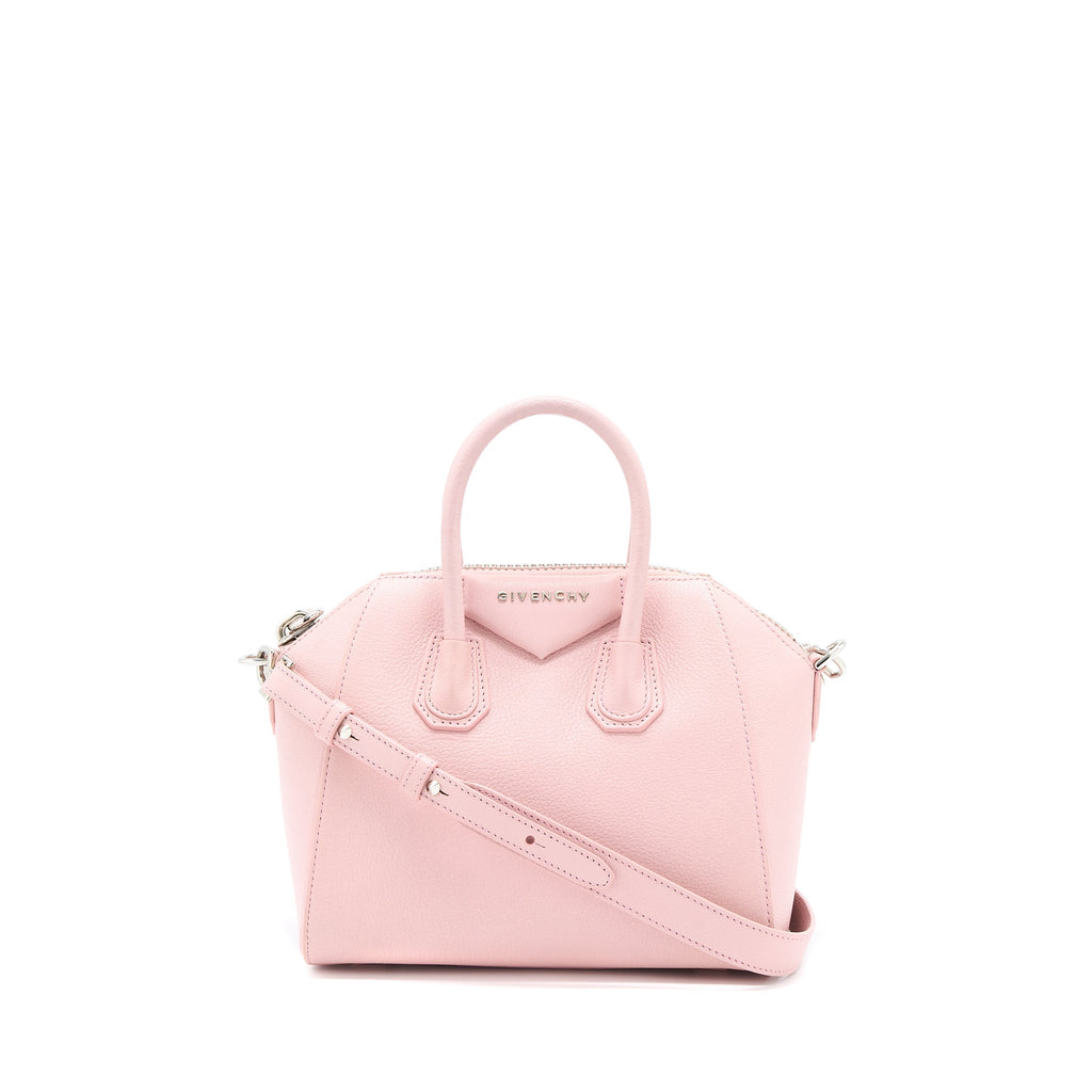 GIVENCHY MINI ANTIGONA GOATSKIN PINK SHW
