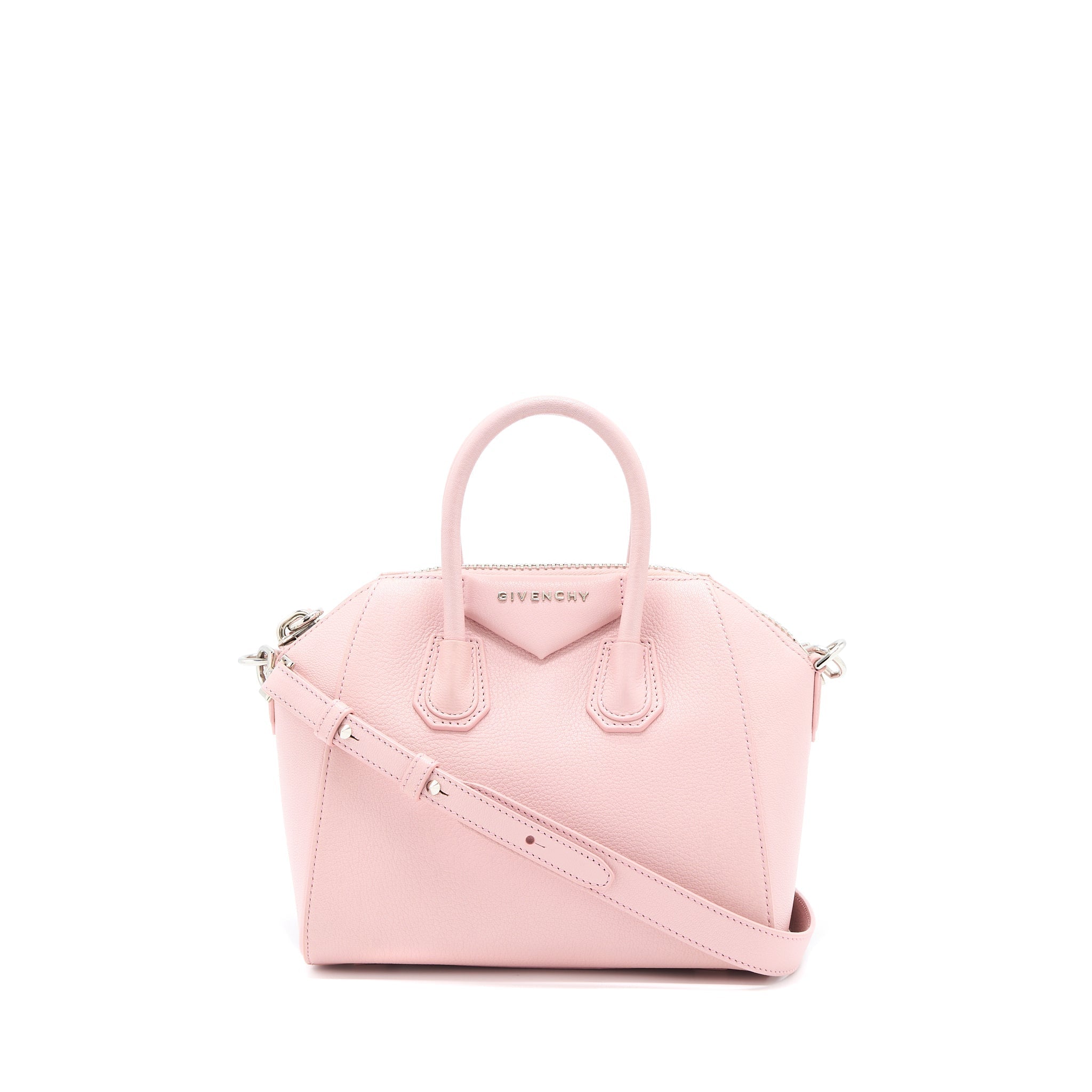 GIVENCHY MINI ANTIGONA GOATSKIN PINK SHW