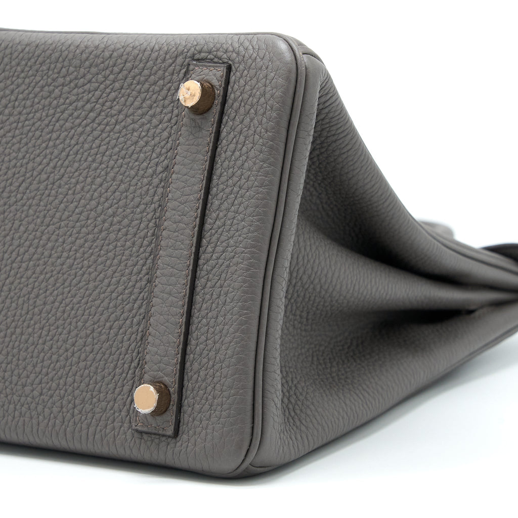 HERMES BIRKIN 30 TOGO 8F GRIS ETAIN RGHW