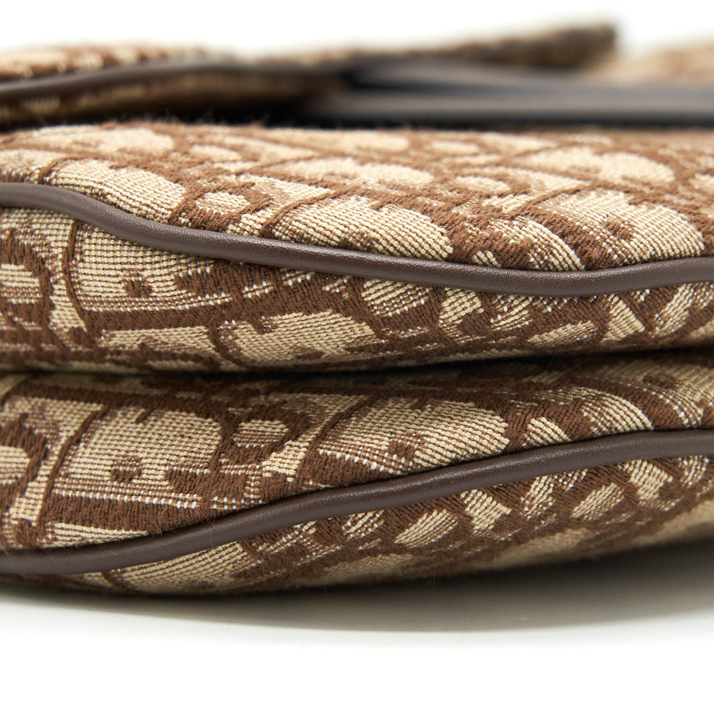 DIOR MEDIUM SADDLE BAG BROWN OBLIQUE GHW