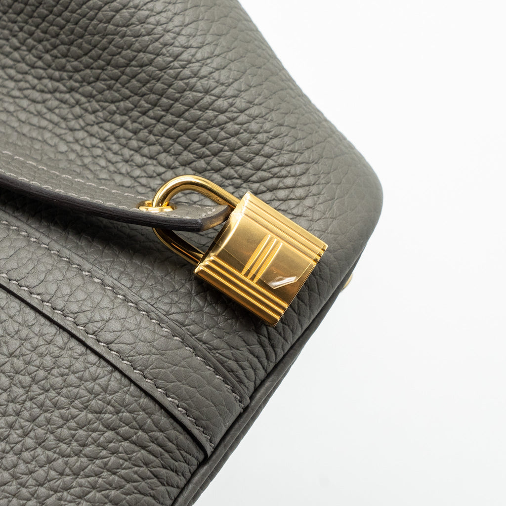HERMES PICOTIN 18 LOCK BAG CLEMENCE GRIS MEYER GHW
