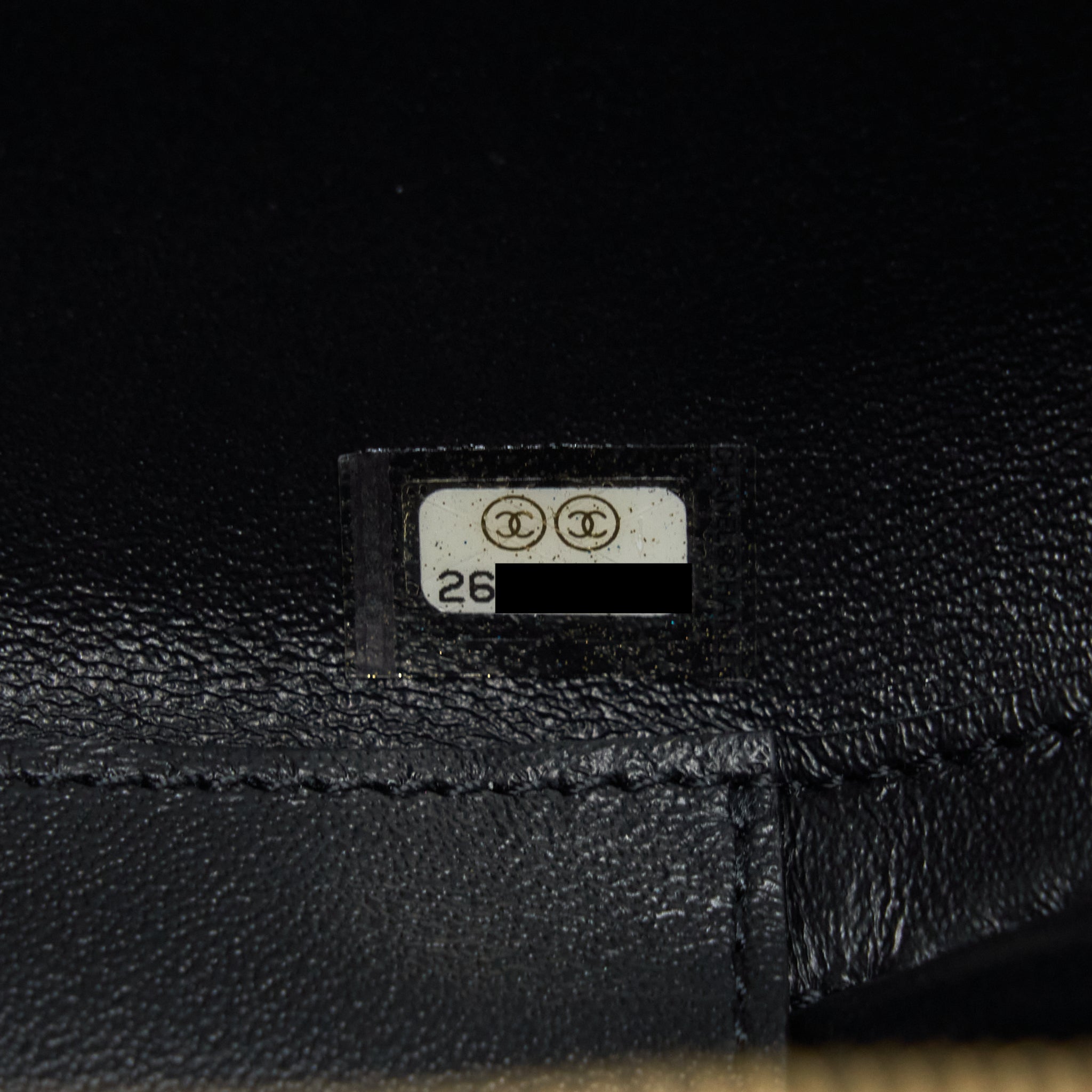 CHANEL LA PAUSA EVENING BAG CHEVRON CALFSKIN BLACK LGHW