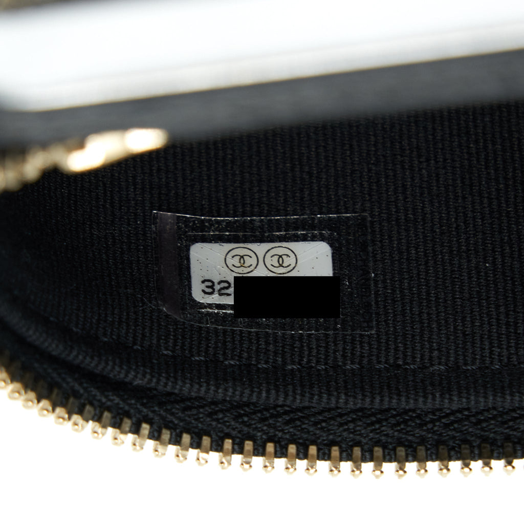 CHANEL 22P VERTICAL MINI VANITY WITH CC LOGO CHAIN CAVIAR BLACK LGHW