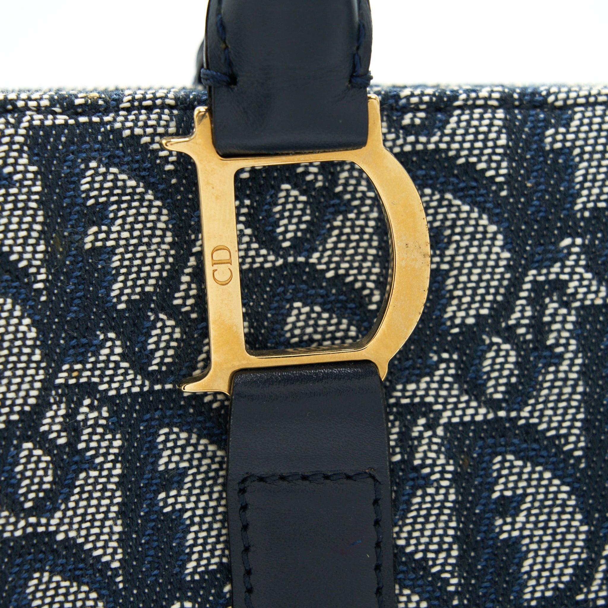 DIOR VINTAGE TOTE BAG OBLIQUE CANVAS GHW