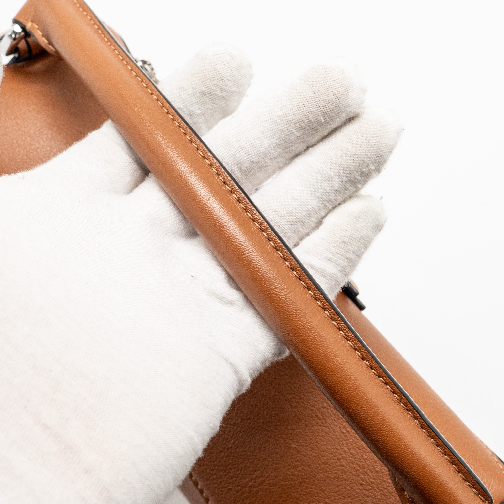 LOEWE SMALL PUZZLE BAG CALFSKIN TAN SHW