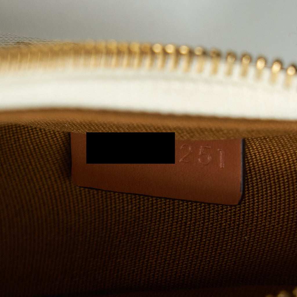 CELINE AVA BAG TRIOMPHE CANVAS AND LEATHER WHITE GHW