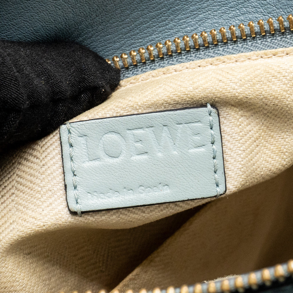 LOEWE SMALL PUZZLE BAG CALFSKIN BLUE/ MULTICOLOUR GHW