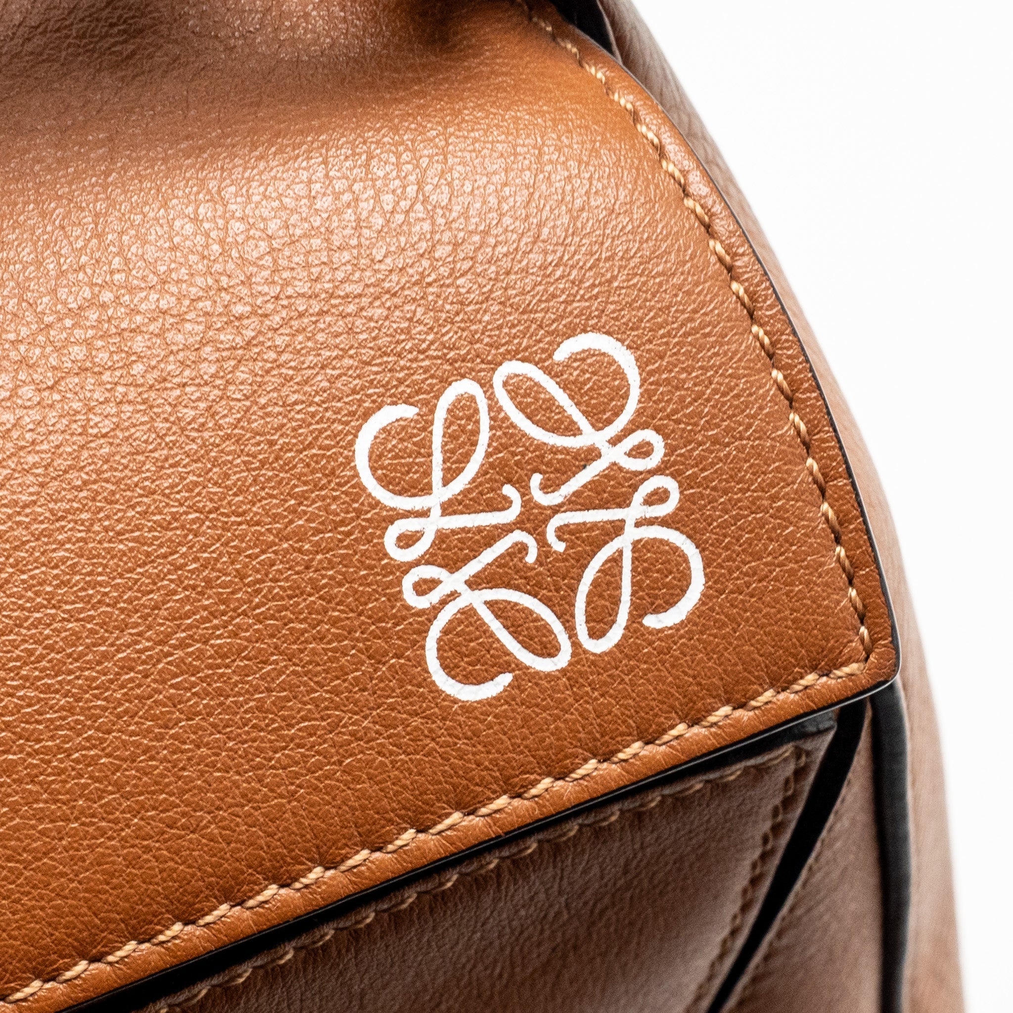 LOEWE SMALL PUZZLE BAG CALFSKIN TAN SHW