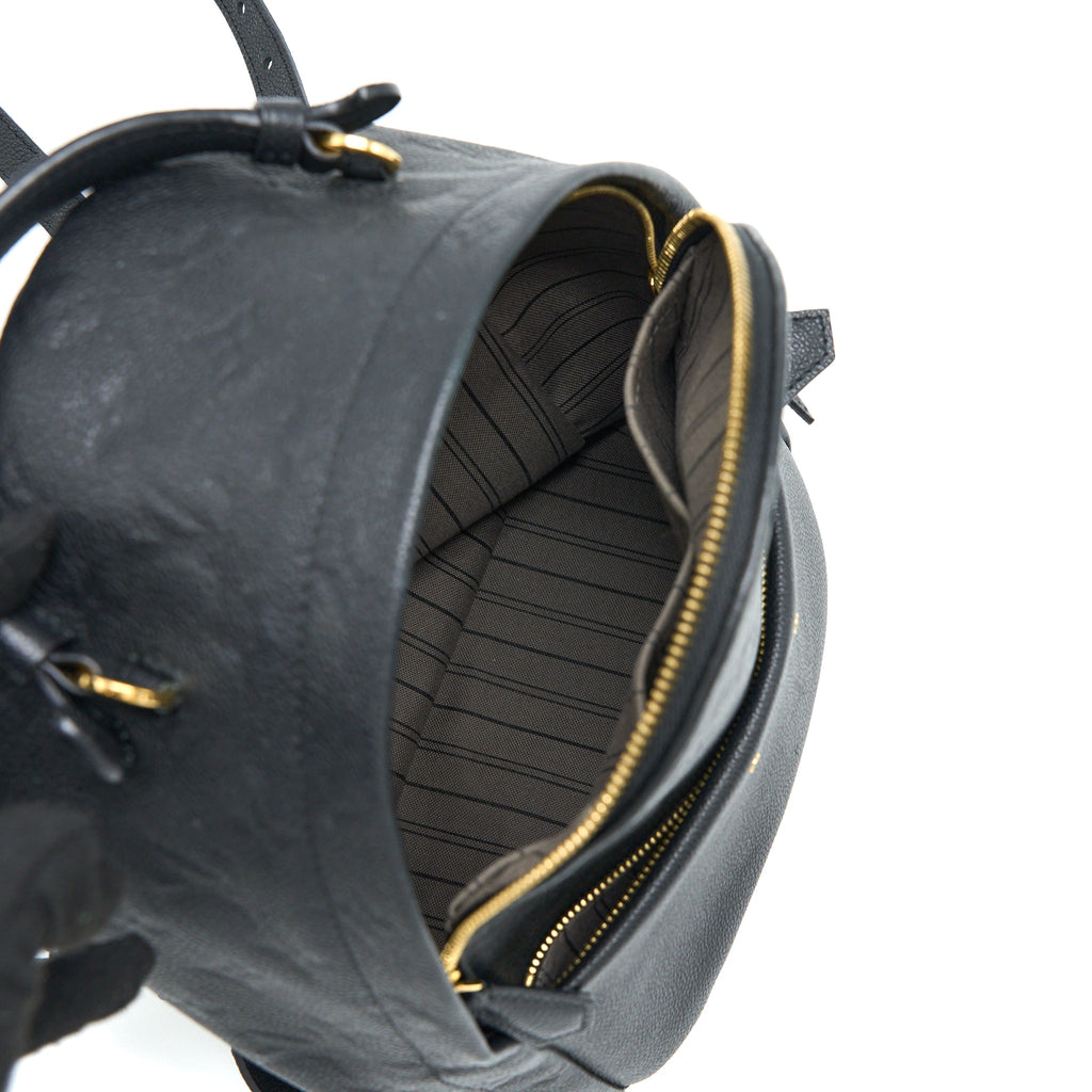 LOUIS VUITTON SORBONNE BACKPACK MONOGRAM EMPREINTE BLACK GHW